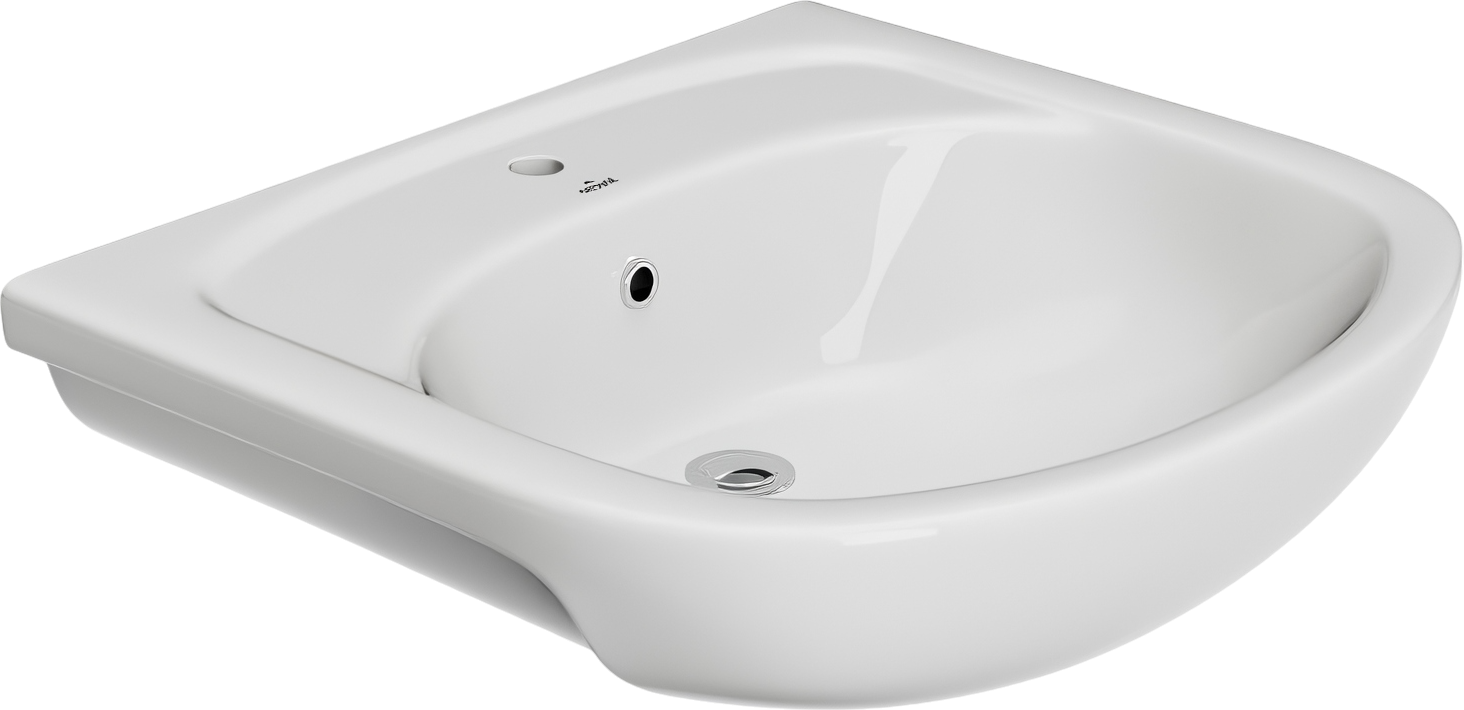 Тумба подвесная Viant Рим 55 с раковиной Erica 55, белый