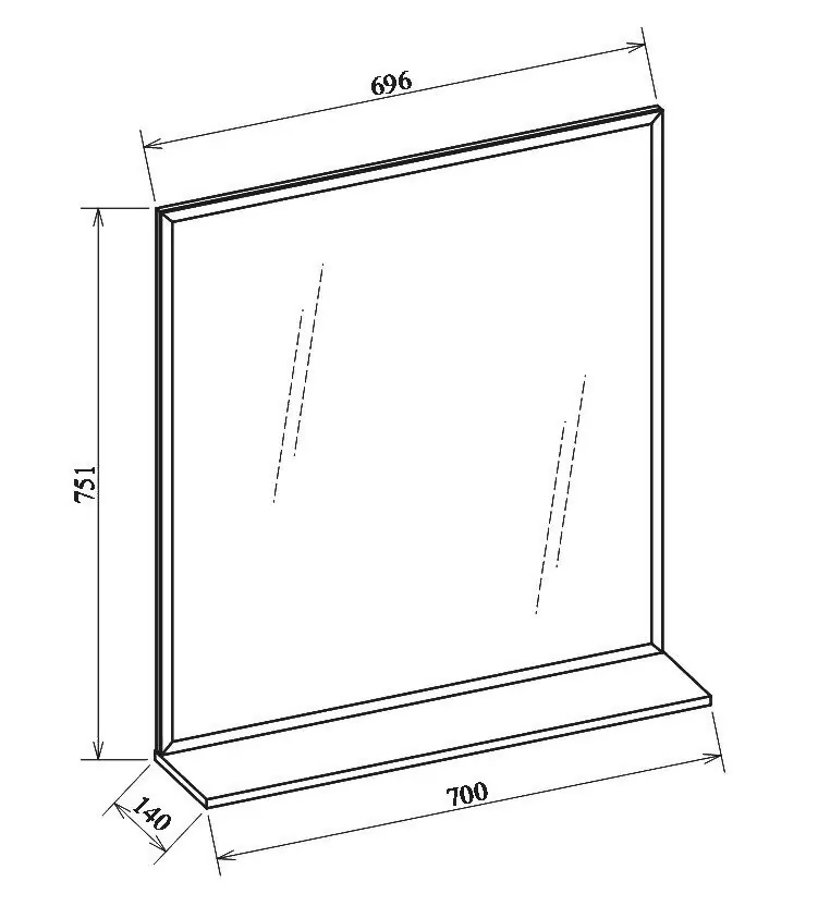Зеркало Sanflor Одри 70 белый