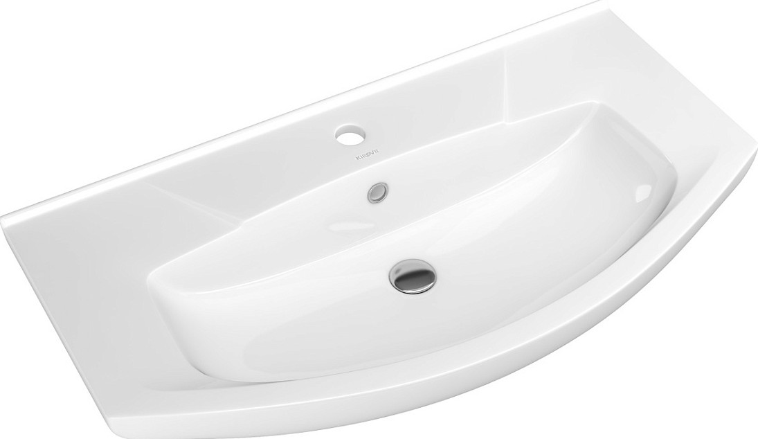 Тумба Sanflor Толедо 85 с раковиной Элеганс 85 напольная, венге, северное дерево светлое