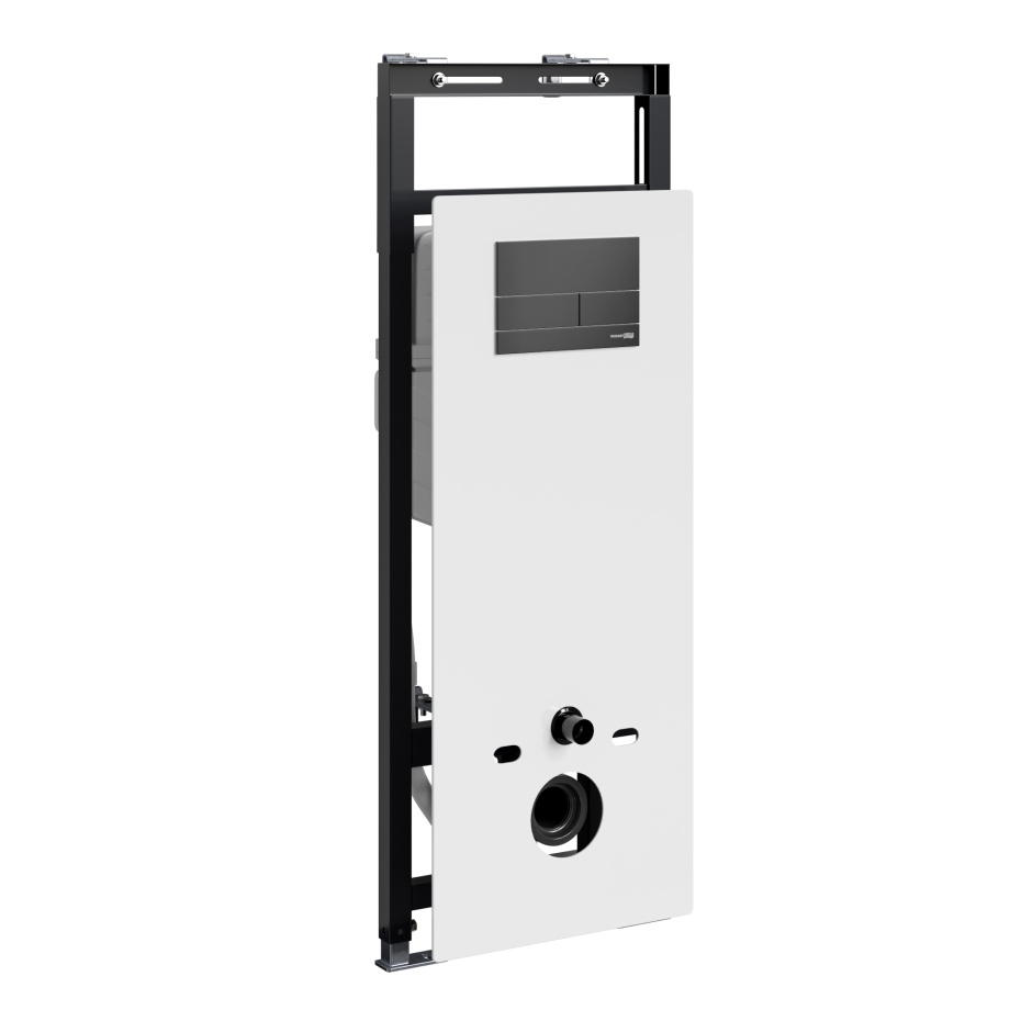 Инсталляция WasserKraft Salm 27TLT.010.ME.WH.MB04 для подвесного унитаза, с кнопкой