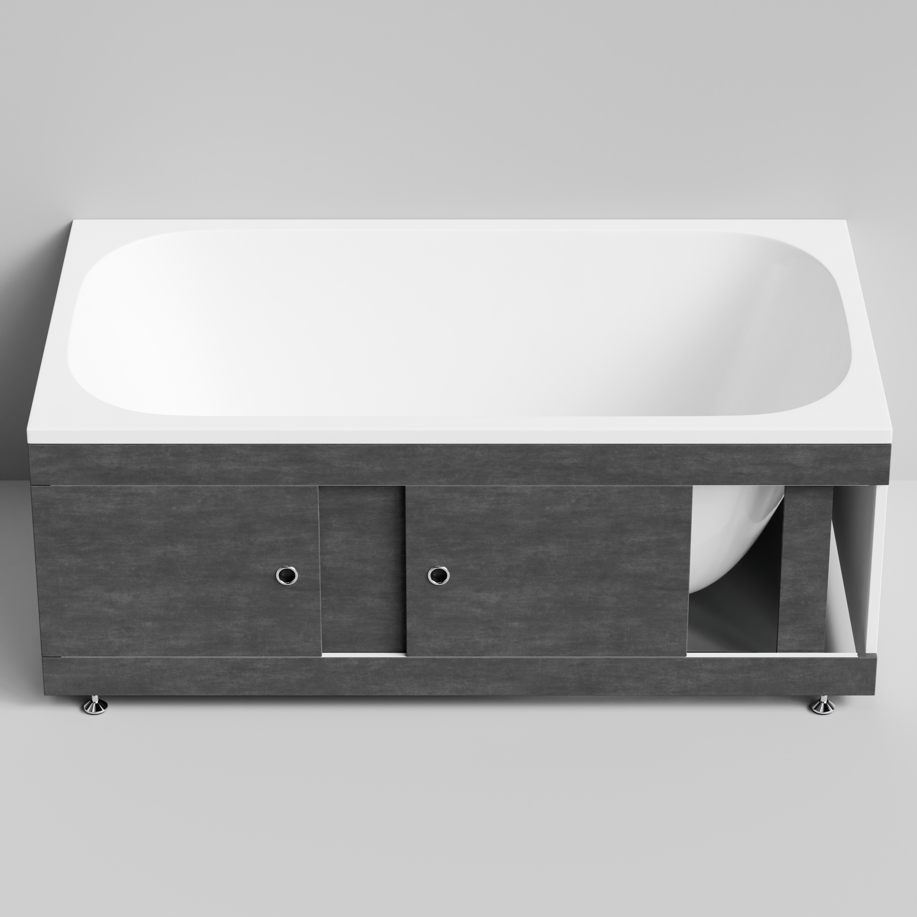 Экран под ванну Vod-ok Купе 150 раздвижной Серый камень