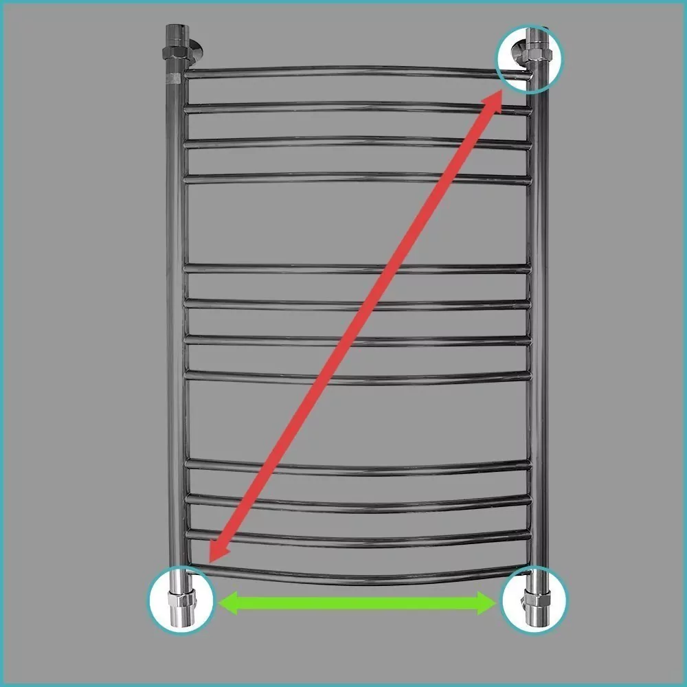 Полотенцесушитель водяной Energy Prestige 1000x600 хром