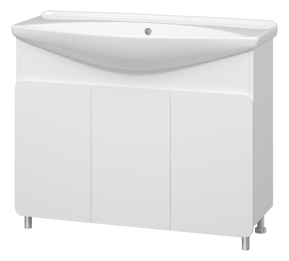 Тумба с раковиной Misty Чегет 105 белый