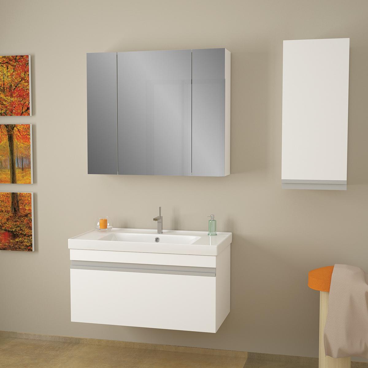 Тумба с раковиной подвесная Dreja Grace 60 см, белый