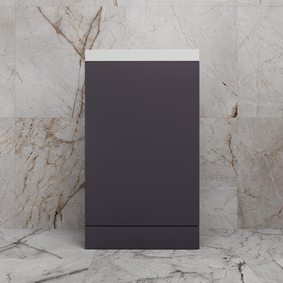 Тумба напольная Style Line "МОНО 50" с раковиной ASTI 50 белый, (1 дверь), графит нубук