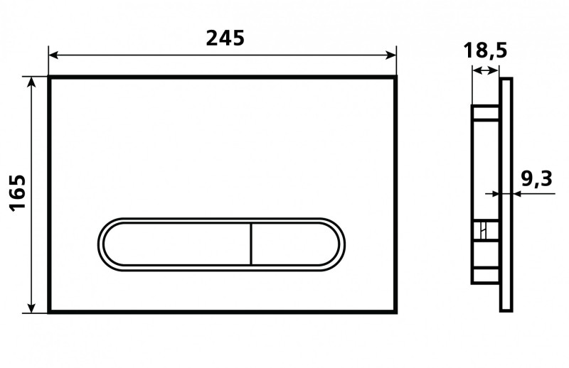 Кнопка смыва Esbano OVL-17GM