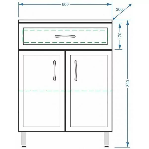 Тумбочка Stella Polar Концепт 60 напольная, белая