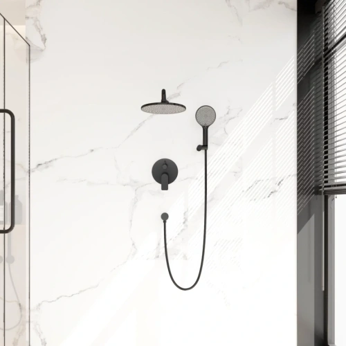 Встраиваемая душевая система Veconi TEORA TE-500-B-C4, Чёрный матовый от магазина Vanna-Vanna.ru!