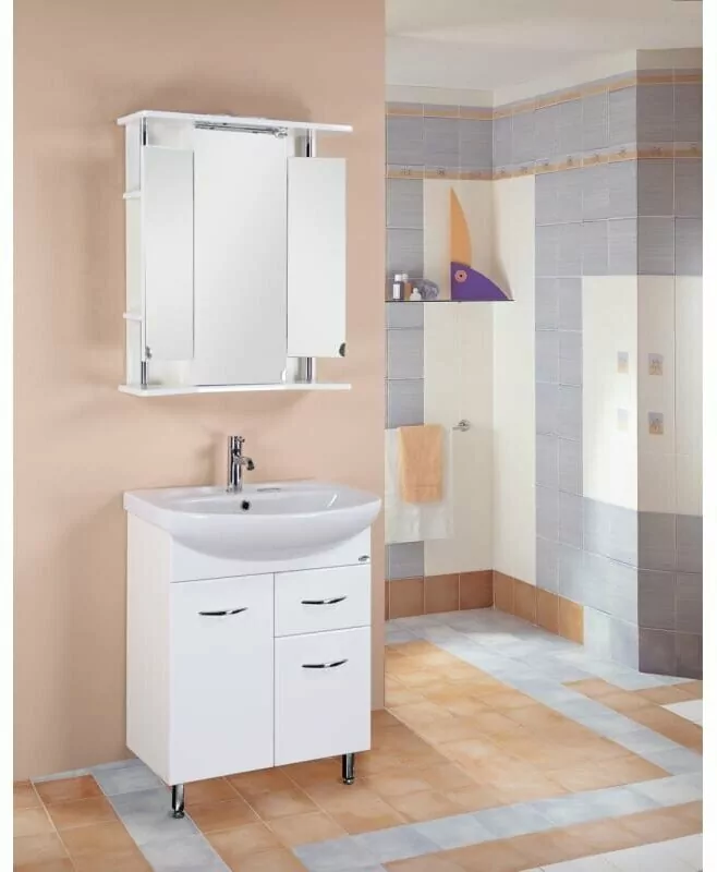 Зеркало-шкаф Onika Валерия 65.02 свет, белый от магазина Vanna-Vanna.ru!