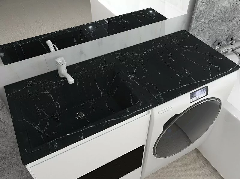 Раковина Stella Polar Мадлен 120 L черный мрамор