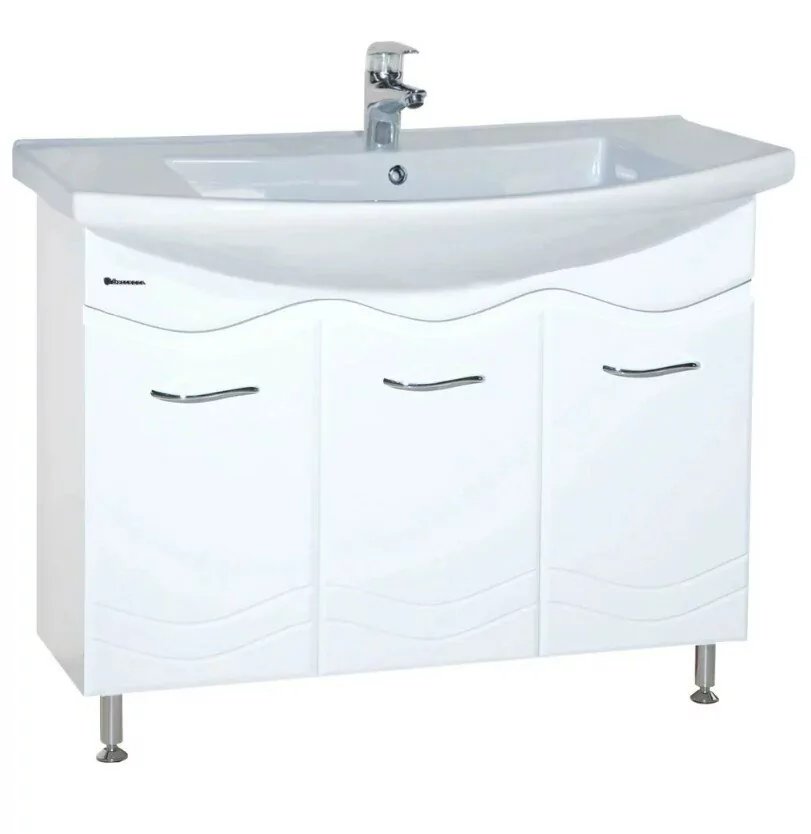 Тумба с раковиной Bellezza Мари 105 напольная, белая