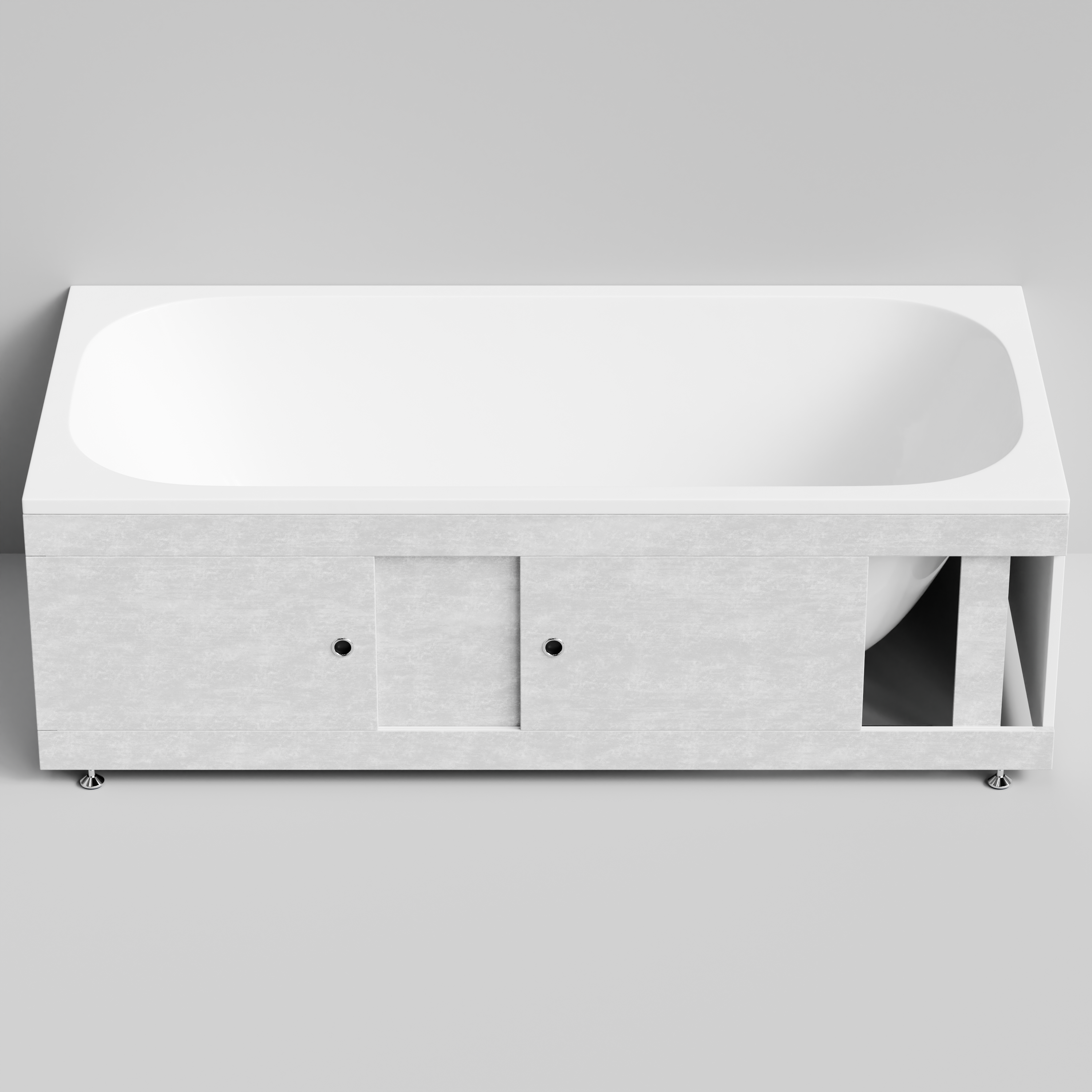 Экран под ванну Vod-ok Купе 180 раздвижной Белый камен