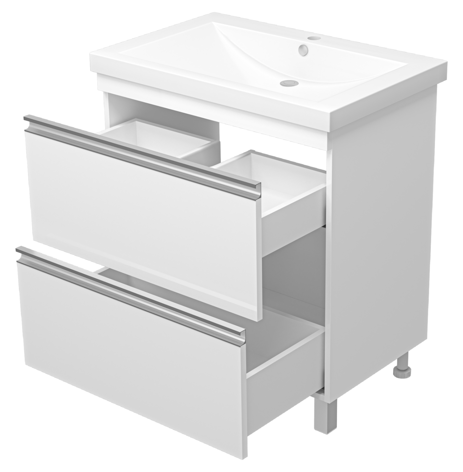 Тумба с раковиной Misty Ингрид 75 белый