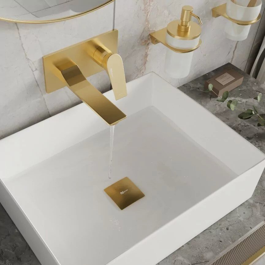 Смеситель для раковины WasserKraft Aisch 5530 матовое золото