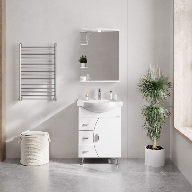 Зеркало-шкаф Onika Луна 60.01 R свет, белый