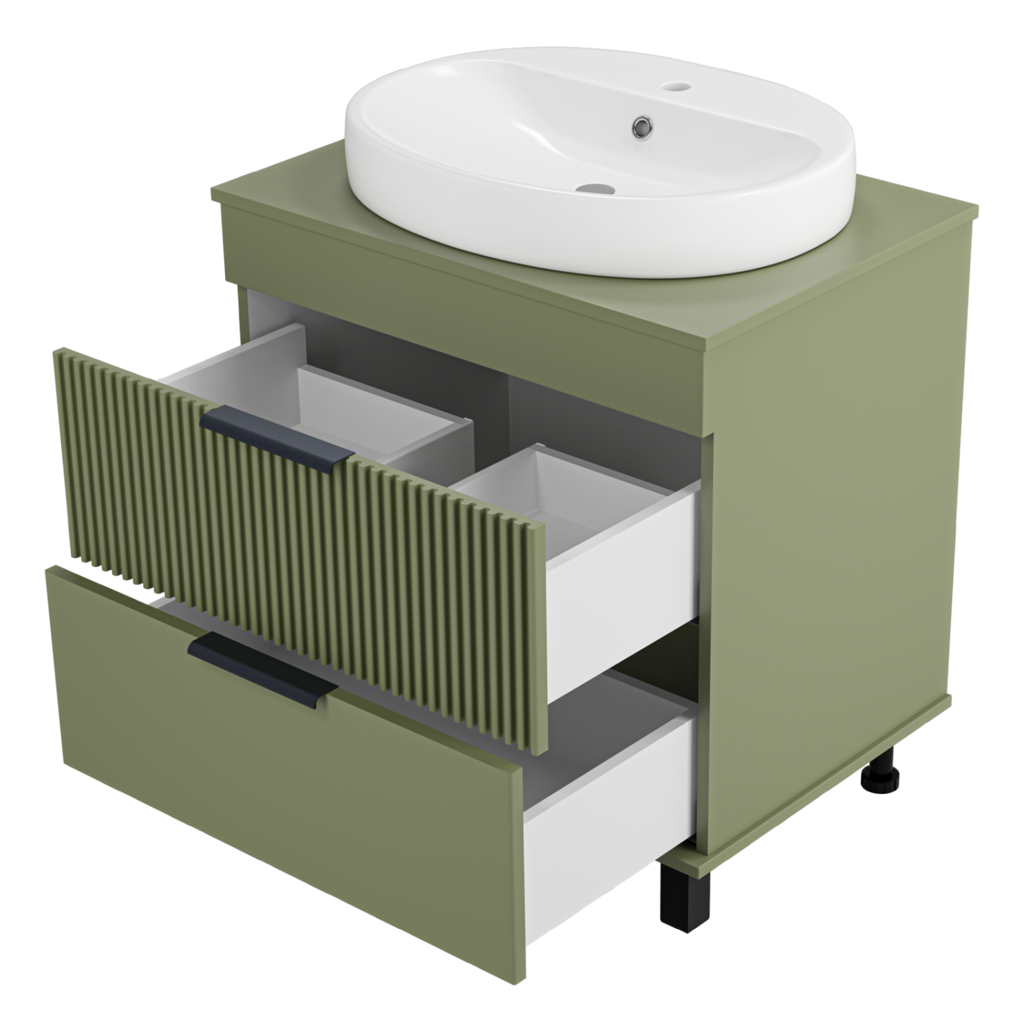 Тумба с раковиной Brevita Enfida 70 зеленый