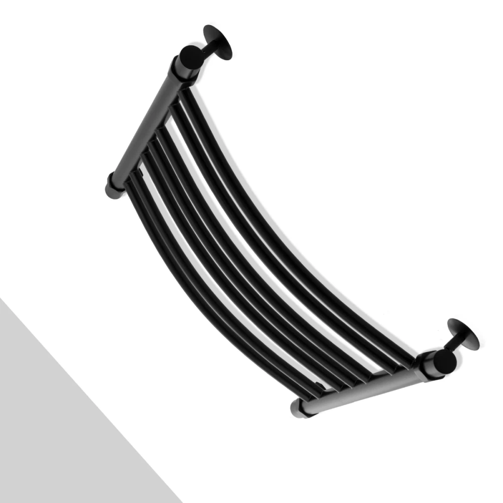 Полотенцесушитель водяной Energy Prestige 600x500 черный матовый, форма лесенка, нержавеющая сталь, подключение 3/4" от магазина Vanna-Vanna.ru!