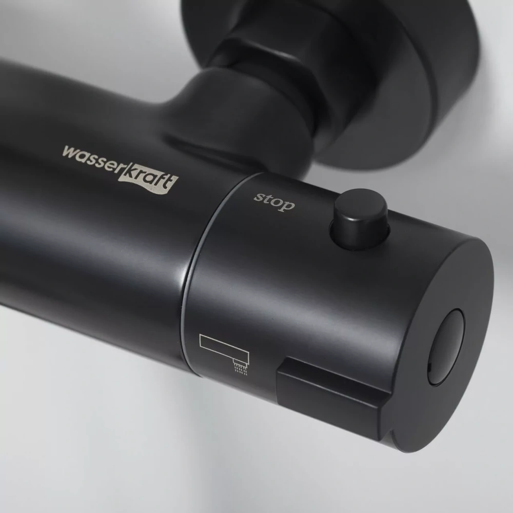 Душевая стойка WasserKraft Elbe A28801 Thermo черный Soft-touch от магазина Vanna-Vanna.ru!