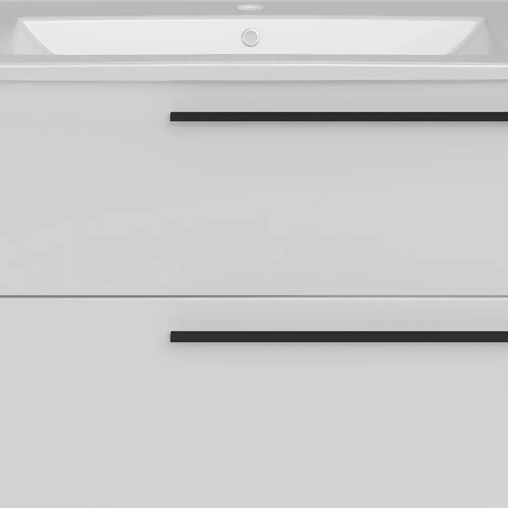 Тумба подвесная Асб-мебель Тида 80 с раковиной Odensvik 80, белый