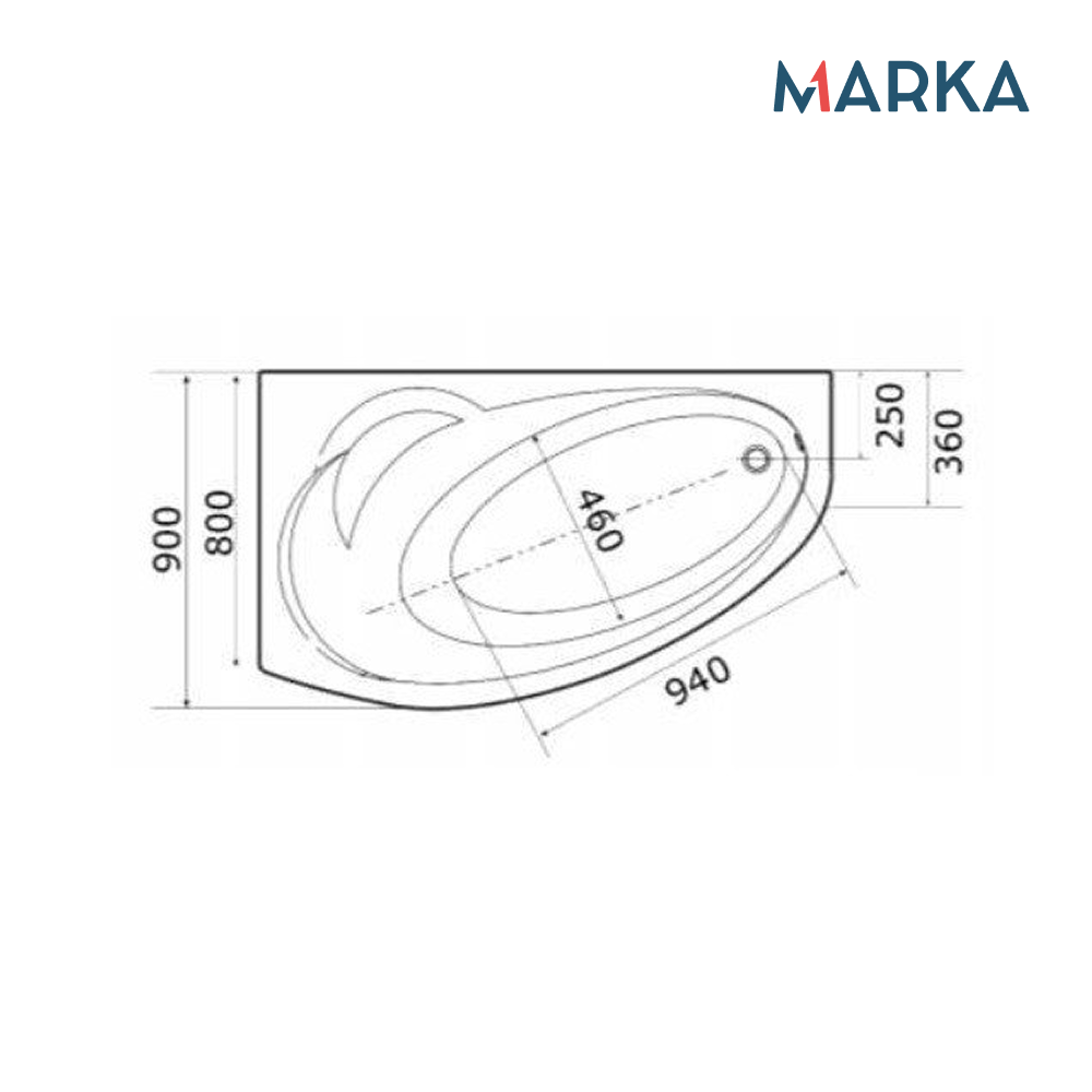 Ванна 1Marka JULIANNA 150*90 L Комплект Стандарт 2