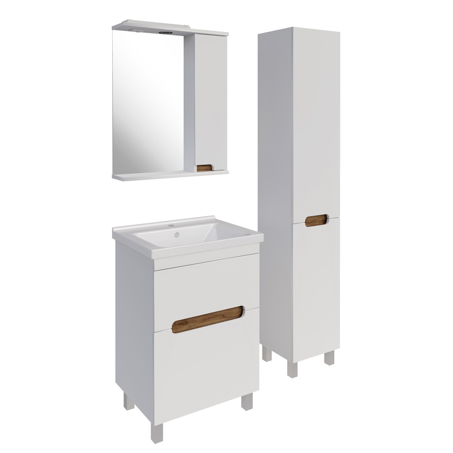 Мебель для ванной Асб-мебель Вита 60 комплект, напольный, белый