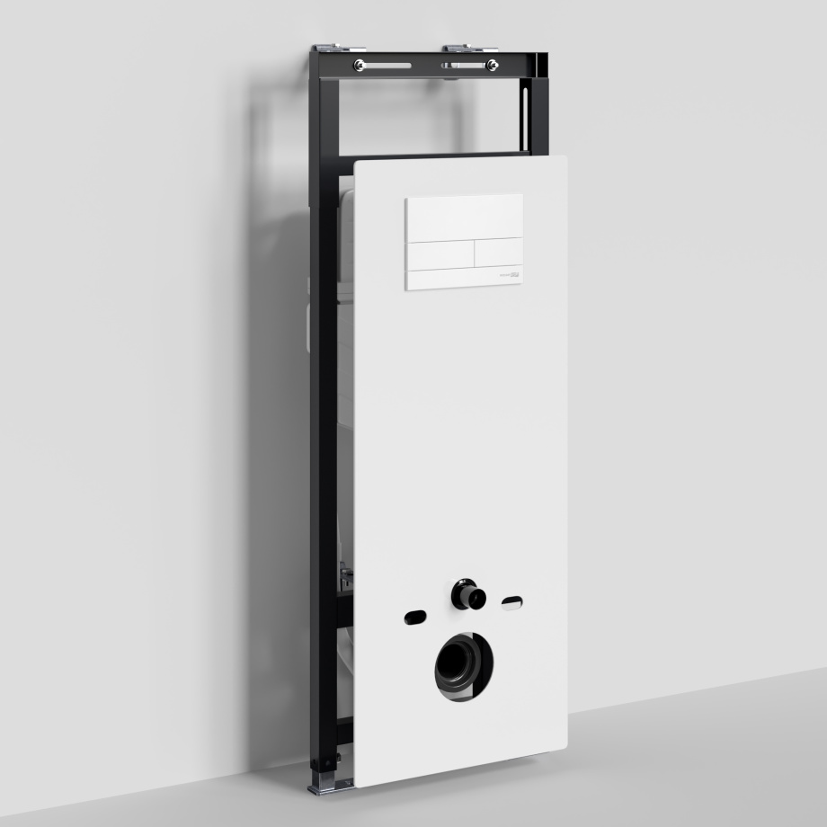 Инсталляция WasserKraft Salm 27TLT.010.ME.WH.WM04 для подвесного унитаза, с кнопкой