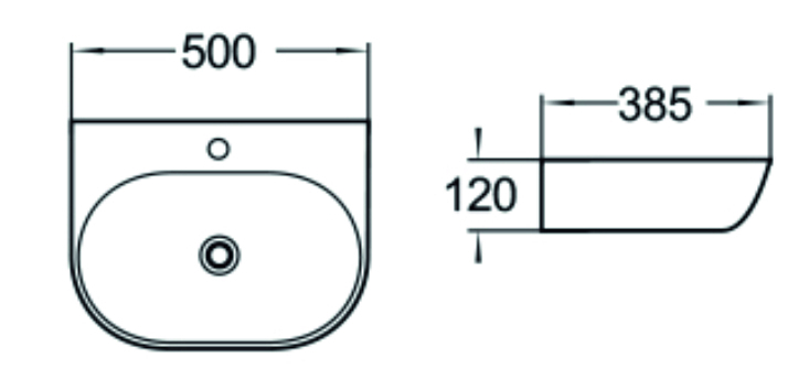 Раковина SantiLine SL-2005 накладная, белая