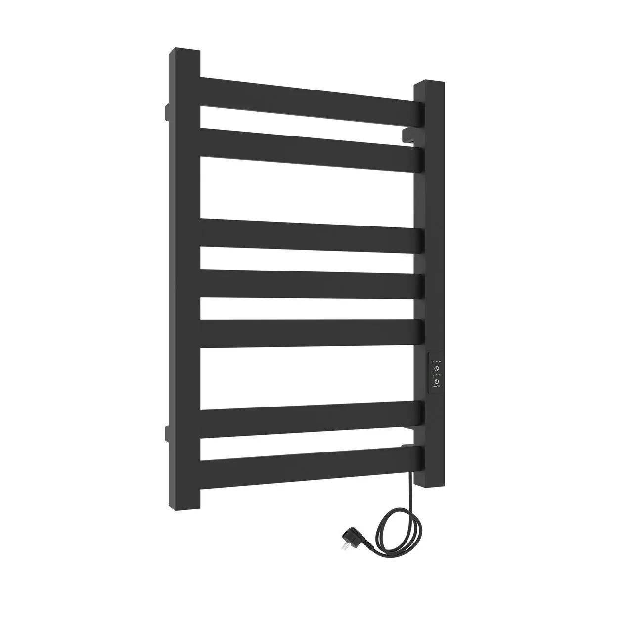 Полотенцесушитель электрический Laris Гефест ЧКЧ П7 500х800 правый, черный матовый