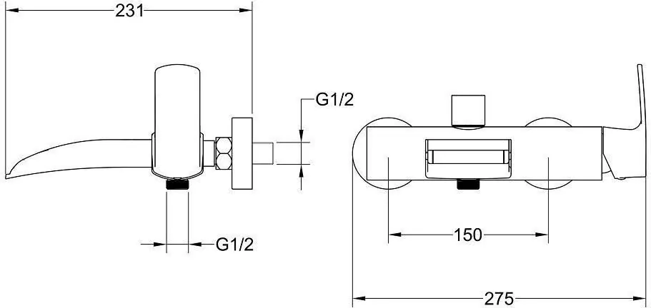 Смеситель для ванны Timo Lumi 4214/00Y хром