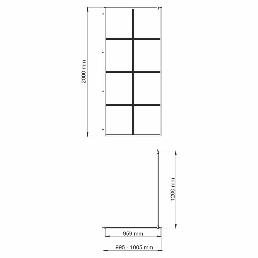 Душевая перегородка WasserKraft Glan 66W44 прозрачное стекло, профиль черный от магазина Vanna-Vanna.ru!