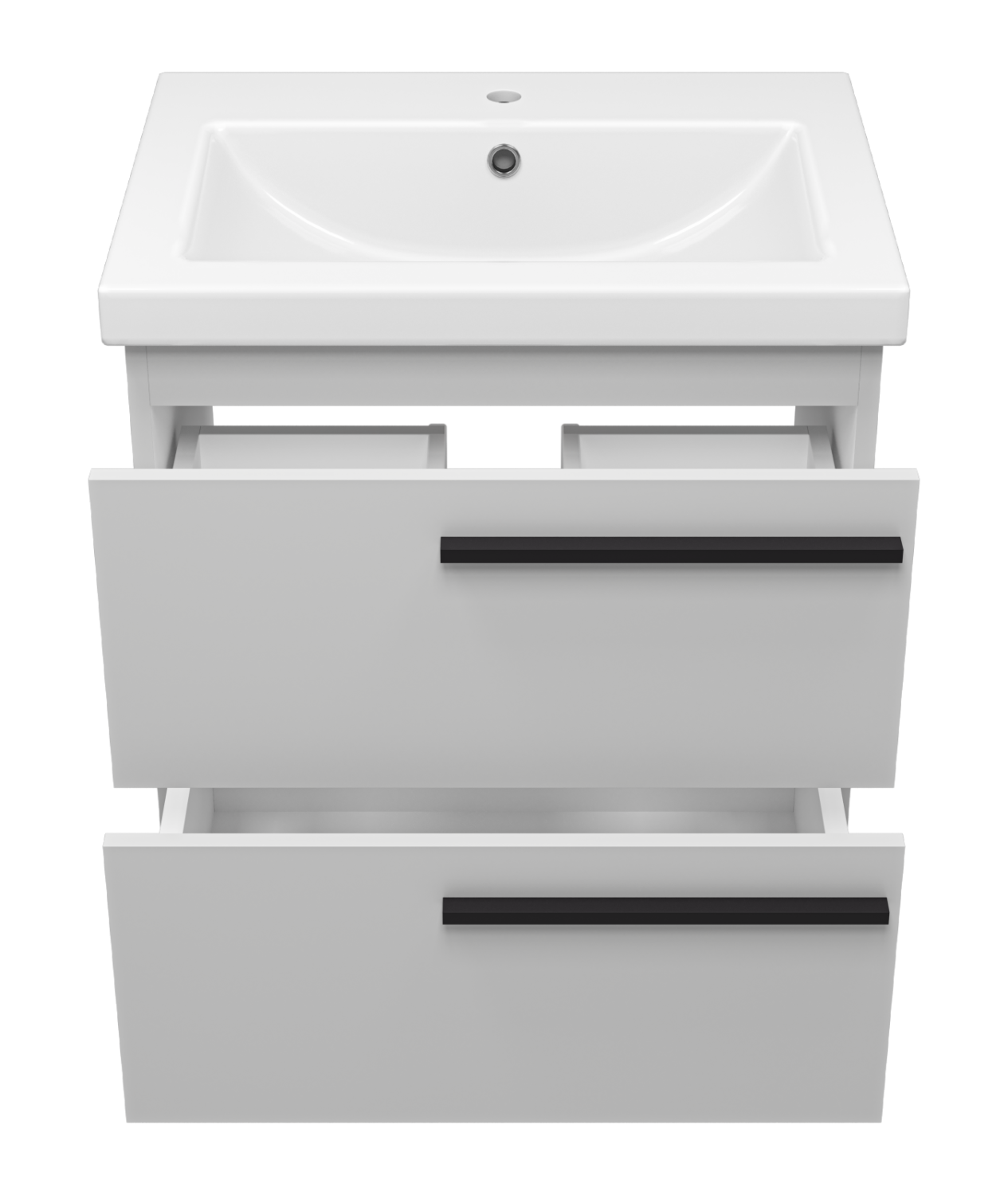 Тумба с раковиной Misty Ненси 60 подвесная, серый