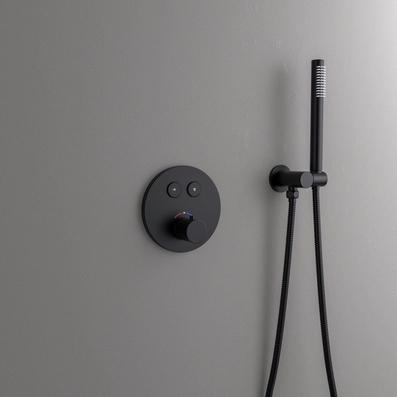 Душевая система встроенная с термостатом Timo Saona SX-2370/03SM черный