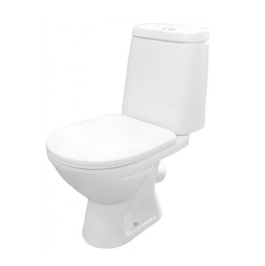 Унитаз Rosa Сканди Люкс напольный, компакт, с косым выпуском, белый