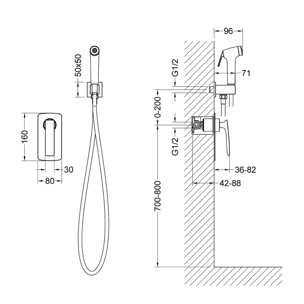 Смеситель с гигиеническим душем Timo Helmi 4089/03SM черный матовый от магазина Vanna-Vanna.ru!