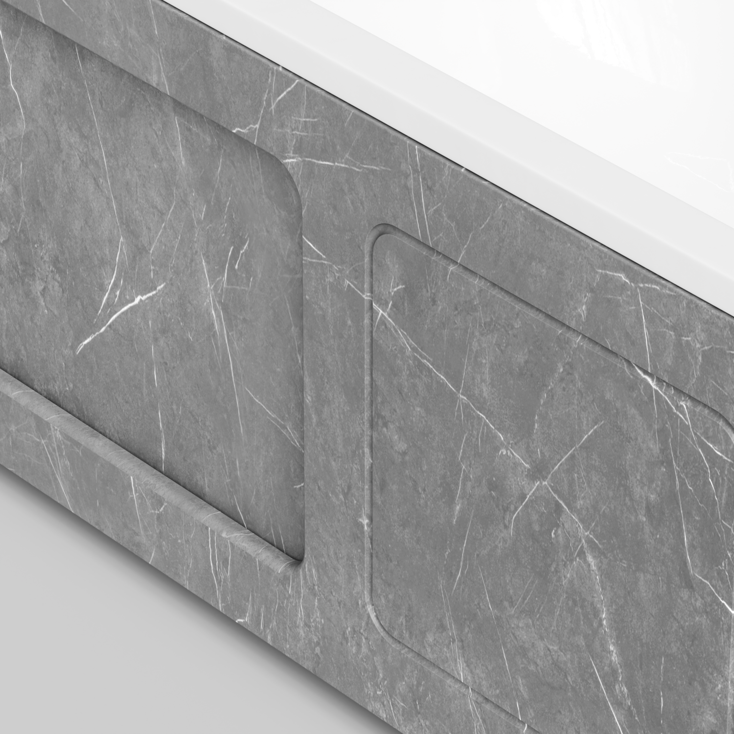 Экран под ванну Vod-ok Хит 180 раздвижной Мрамор Серый софт тач