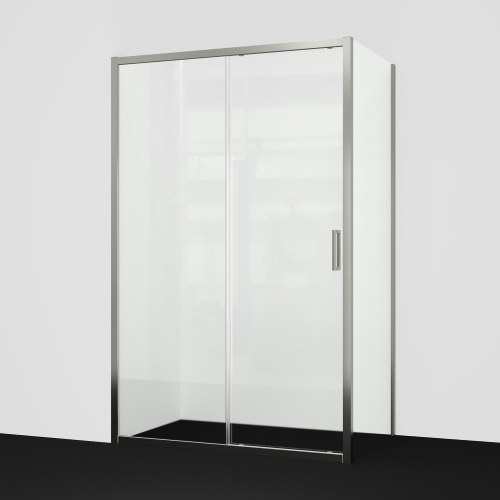 Душевой уголок WasserKraft Tauber 64S07 120х90 прямоугольный, без поддона, прозрачное стекло, никель