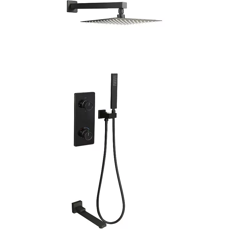 Душевой комплект ALMAes Tiber TVZ-8805 черный матовый