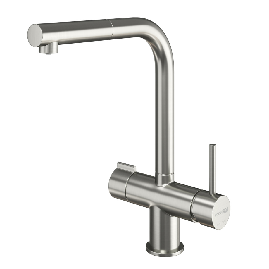 Смеситель для кухни под фильтр с выдвижной лейкой WasserKraft A8927 никель