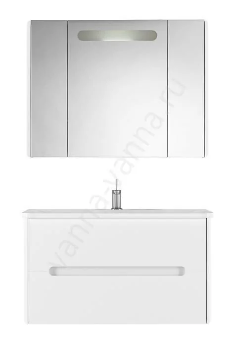 Мебель для ванной Vod-ok Elite Флорена 100 комплект, подвесной, белый