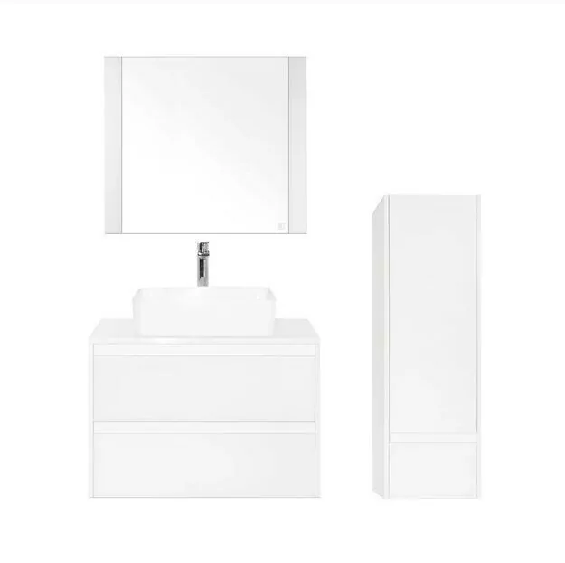 Мебель для ванной Style Line Монако 80 Plus комплект, подвесной, осина бел/бел лакобель