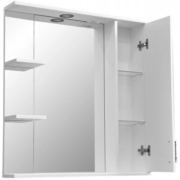Зеркало со шкафчиком Stella Polar Кармела 75 R свет, белая ольха