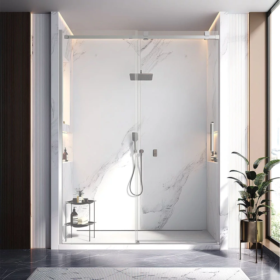 Душевая дверь Veconi Vianno VN-75, 1800x2000, хром, стекло прозрачное