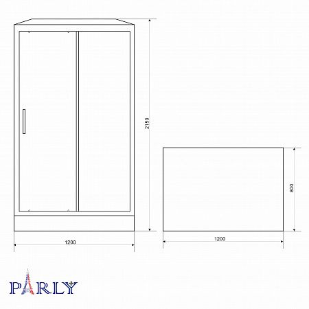 Душевая кабина PARLY BETT 120 (120х80х215) от магазина Vanna-Vanna.ru!