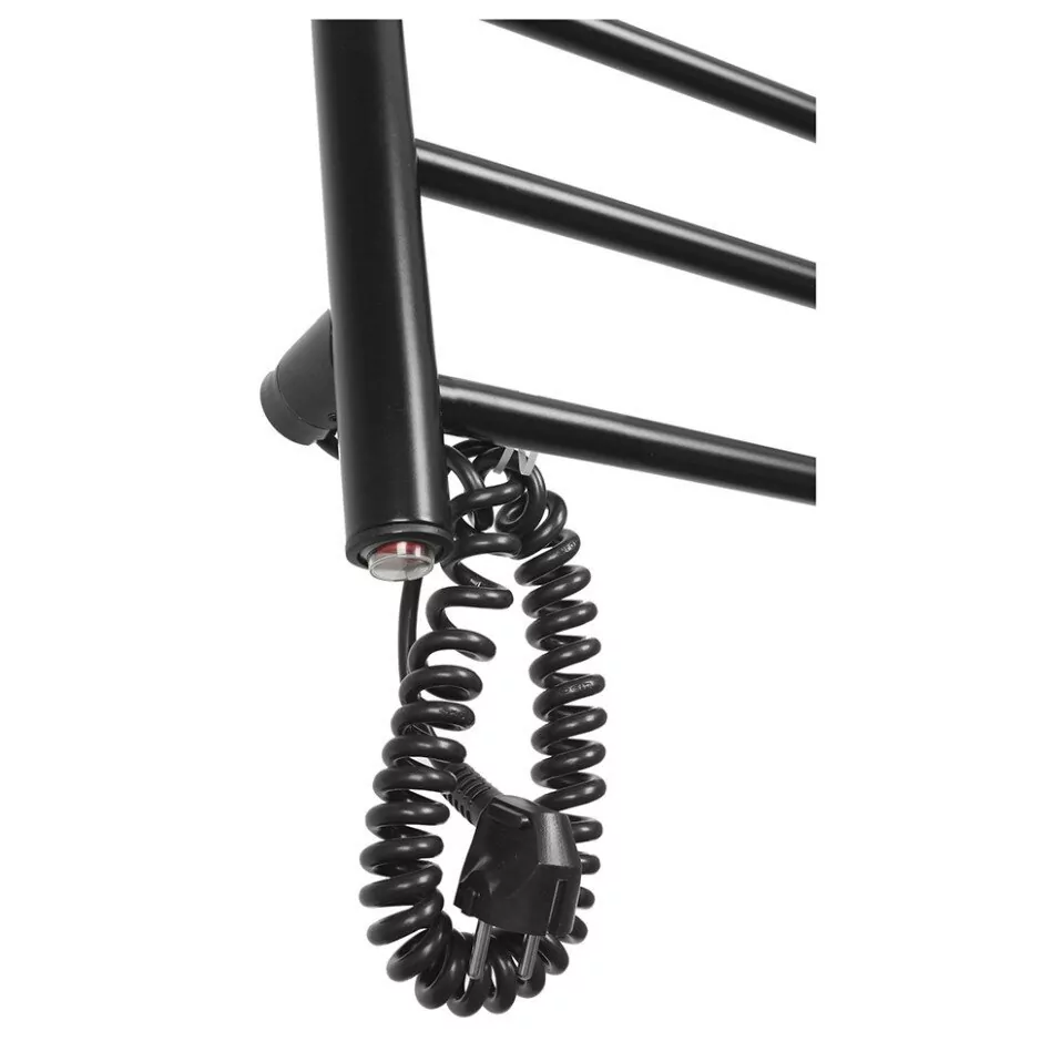 Полотенцесушитель электрический Domoterm Классик DMT 109-6 50х80 EK L левый, черный матовый