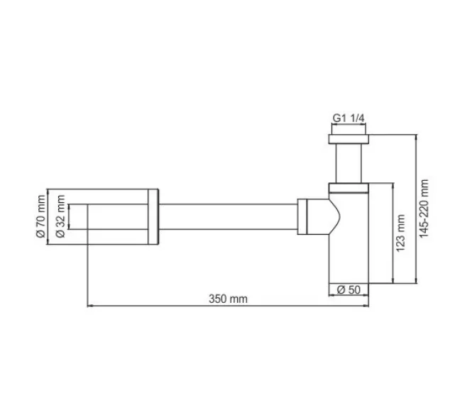 Сифон для раковины WasserKraft A093 никель