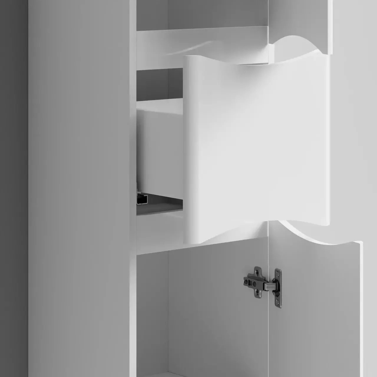 Пенал Vod-ok Адель 35 L/R, 2 двери, 1 ящик, напольный, белый + 13 цветов