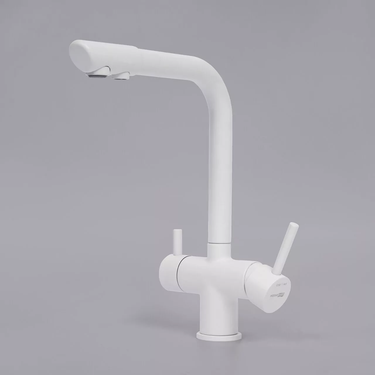 Смеситель для кухни WasserKraft A8357 белый Soft-touch