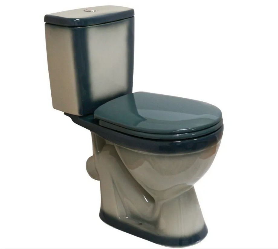 Унитаз Rosa Лира напольный, компакт, с косым выпуском, зеленый