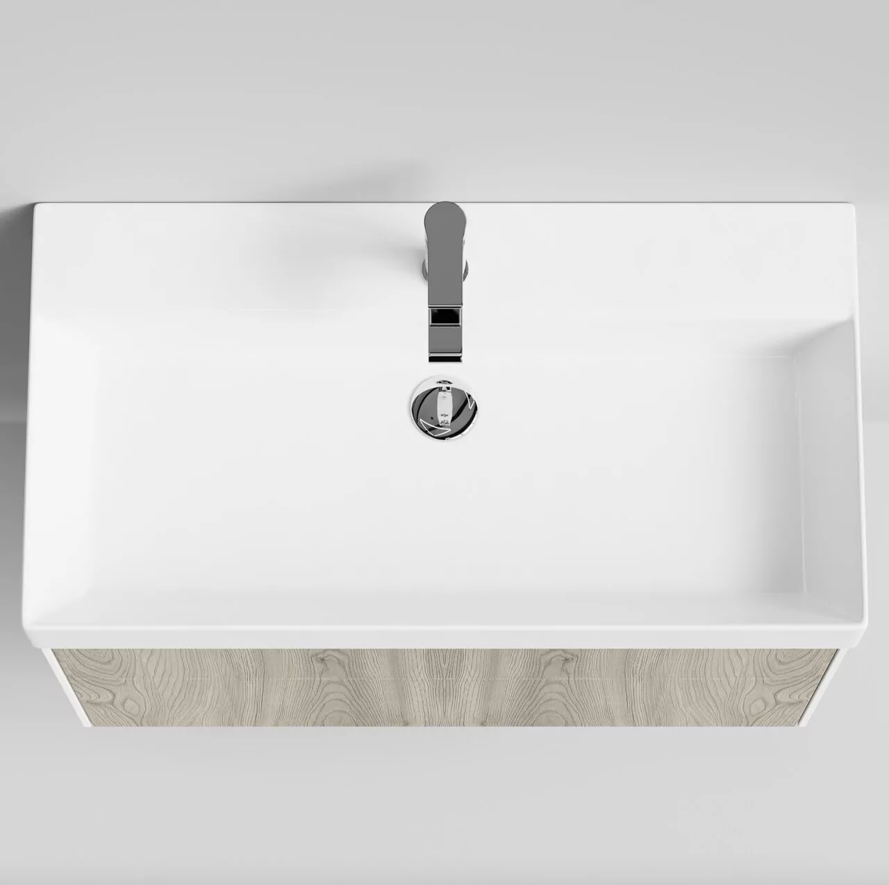 Тумба подвесная Vod-ok Лоренцо 85 с раковиной Stance 85, дуб + 6 цветов