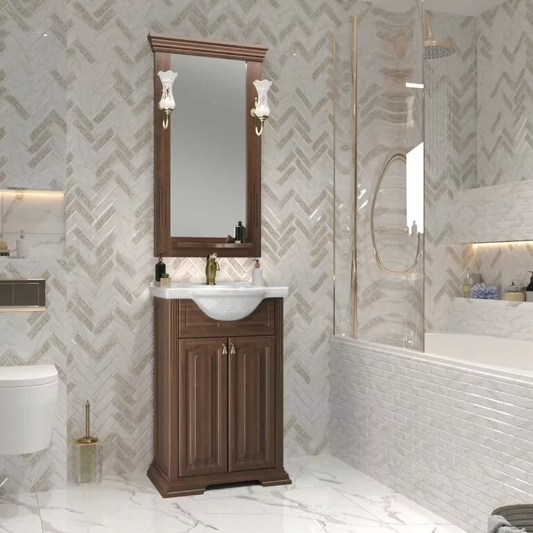 Тумба с раковиной Opadiris Риспекто 55 орех антикварный